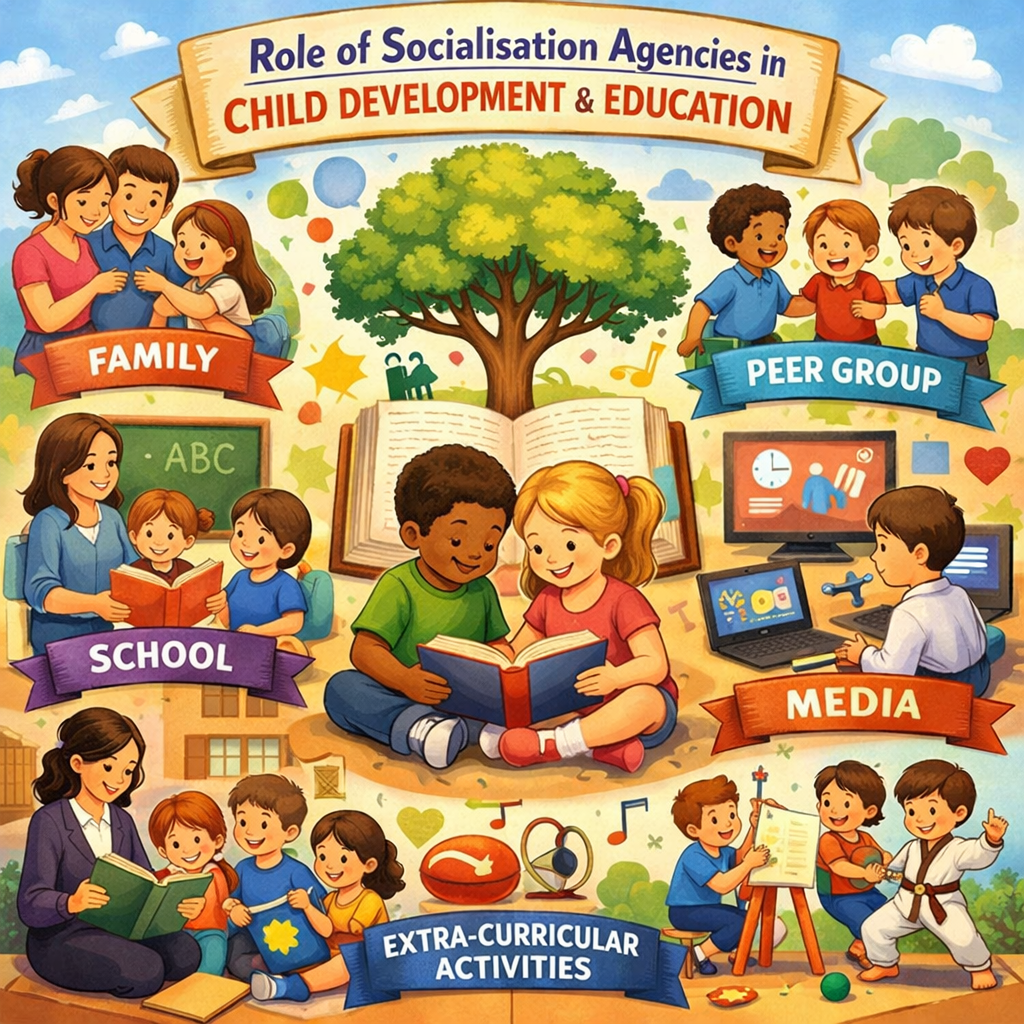 Role of Socialisation Agencies in Child Development and Education